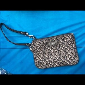 Coach snakeskin wristlet